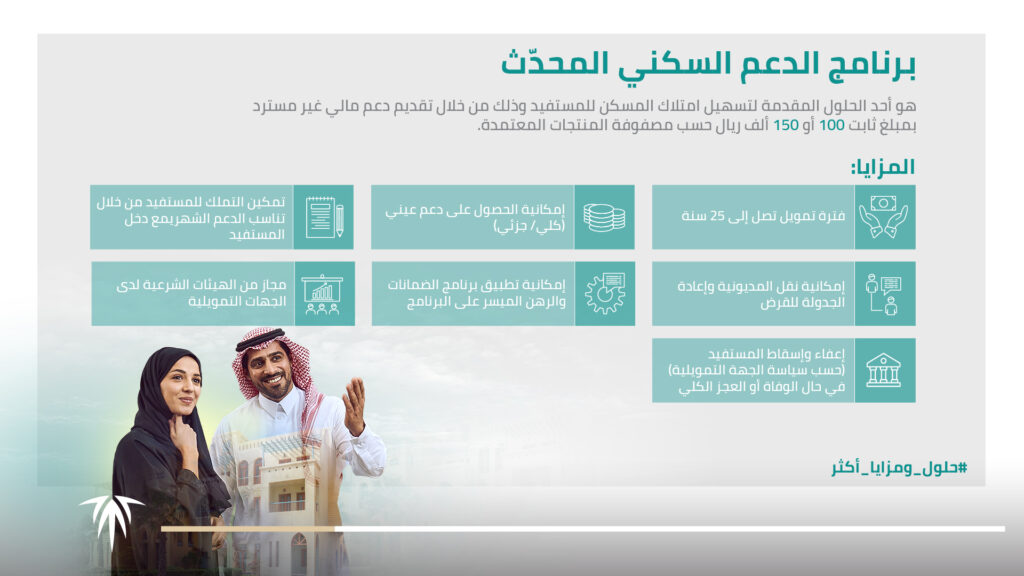 مميزات برنامج الدعم السكني المُحدّث